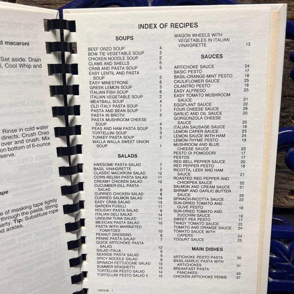 Endless Pastabilities, by Angela Owens-Sidlo Vtg 1996 Cookbook SIGNED